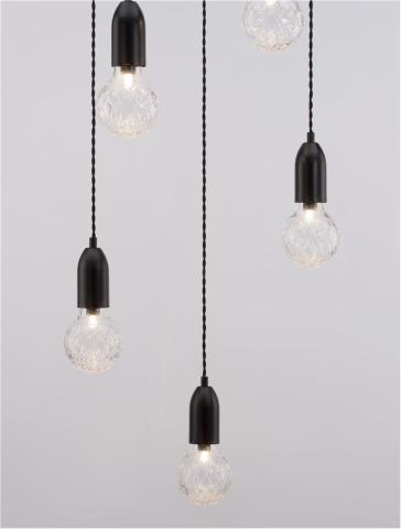 VEDA suspensie SP5 - 9536420 - Black Metal & Clear Glass [4]