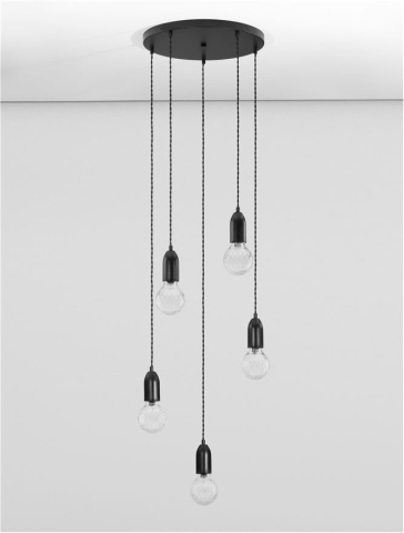 VEDA suspensie SP5 - 9536420 - Black Metal & Clear Glass [2]