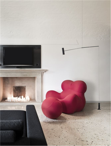 Corpuri pt interior - VOICE lampadar - 9061429 - Sandy Black A luminium & Acrylic