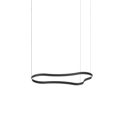 WAVES-2 SP NERO - suspensie moderna LED