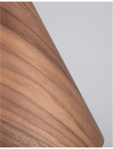 WERA suspensie SP1 - 9125062 -  Dark Walnut Wood colour Dark Brown Fabric Cable Solid Wood Canopy [3]