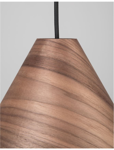 WERA suspensie SP1 - 9125062 -  Dark Walnut Wood colour Dark Brown Fabric Cable Solid Wood Canopy [4]