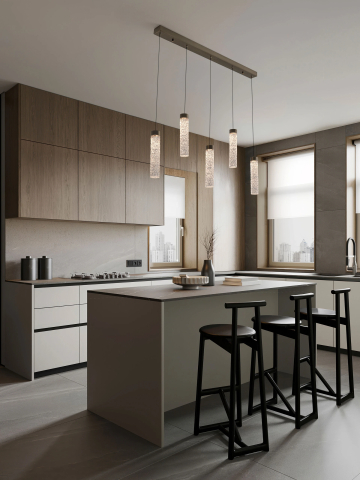 ZELON 1 antique brass - suspensie moderna liniara