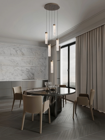 ZELON 1 antique brass -  suspensie moderna LED