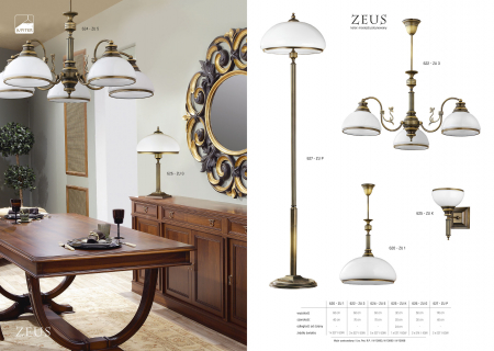 LAMPADAR CLASIC ZEUS 627 ZU P - JUPITER [1]