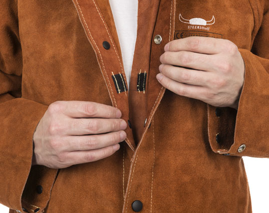 Jachetă de sudură cu partea frontală din şpalt de vită şi partea dorsală din bumbac ignifug 44-7300/P Lava Brown™ [3]