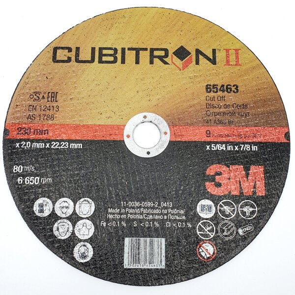 Disc debitare 3M™ Cubitron™ II T41, 230 mm x 2 mm x 22 mm, PN65463 [1]
