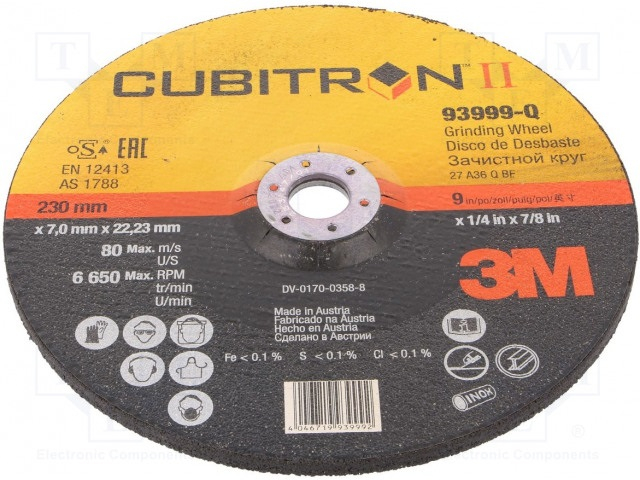 Disc de polizare 3M™ Cubitron™ II T27, 230 mm, A36, Q PN93999 [1]