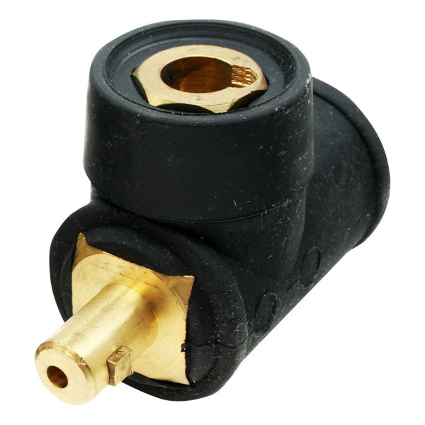 Conector dublu pentru cablu sudura cu 2 mufe Ø 13 mm si 1 conector Ø 13 mm [2]