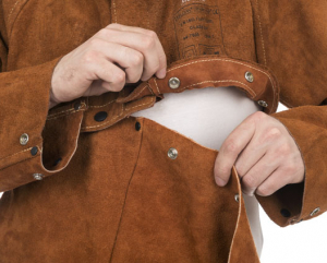 Sorţ de sudură din şpalt de vită Lava Brown™ pentru Boleroul 44-7800 [3]