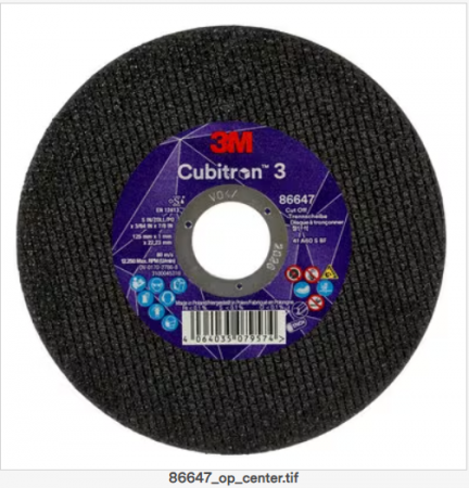 Echipamente si Abrazive profesionale - Disc debitare 3M™ Cubitron™3 T41, 125X1mm x 22.23 mm, A60