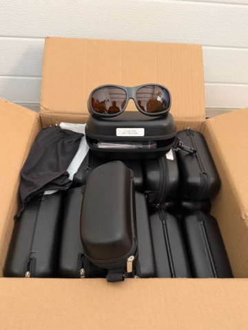 Ochelari de protectie laser 900nm/1100nm, OD8+ DIN4-rezistenti la uzura, negru [2]