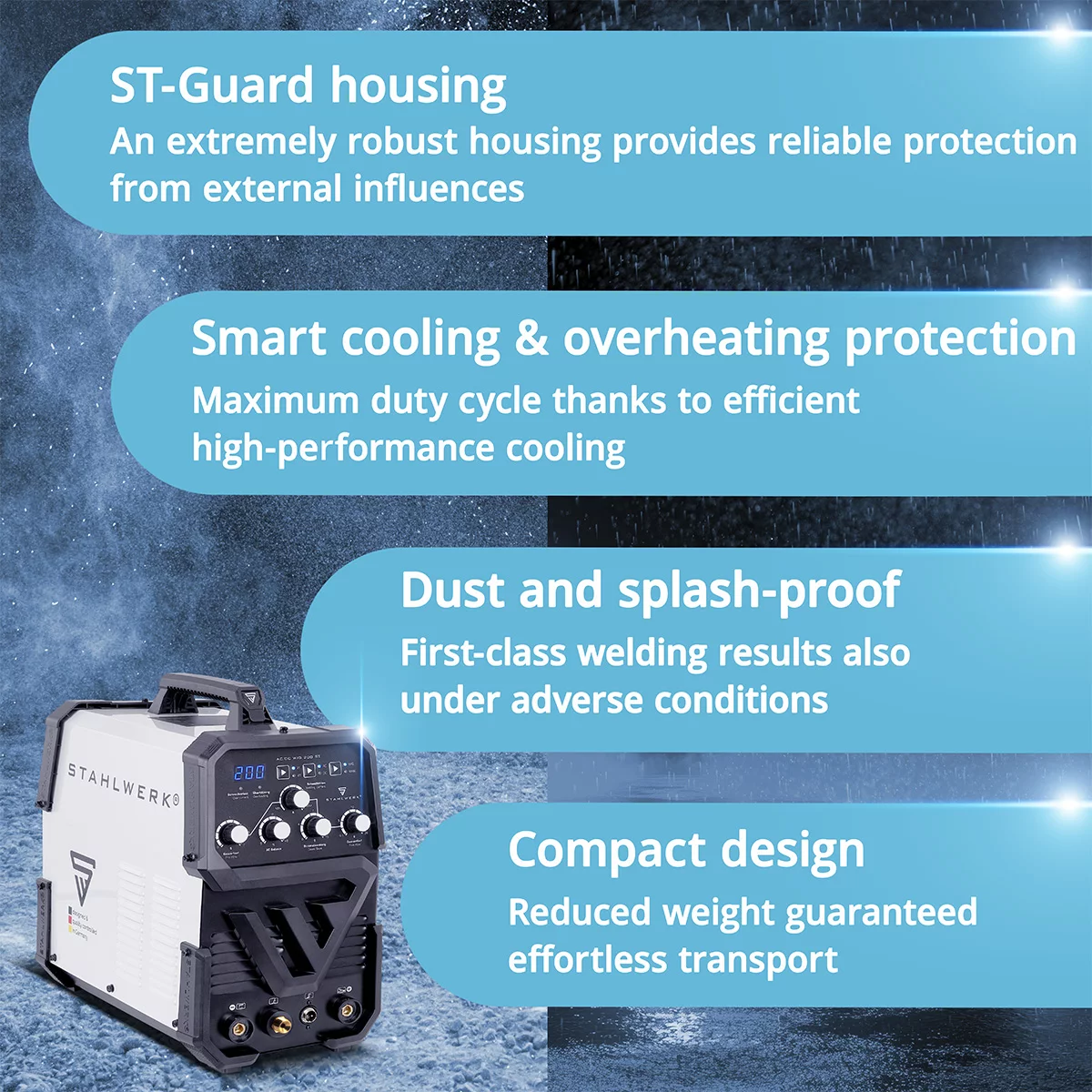 Aparat de sudura aluminiu profesional TIG 200 AC/DC Stahlwerk [11]