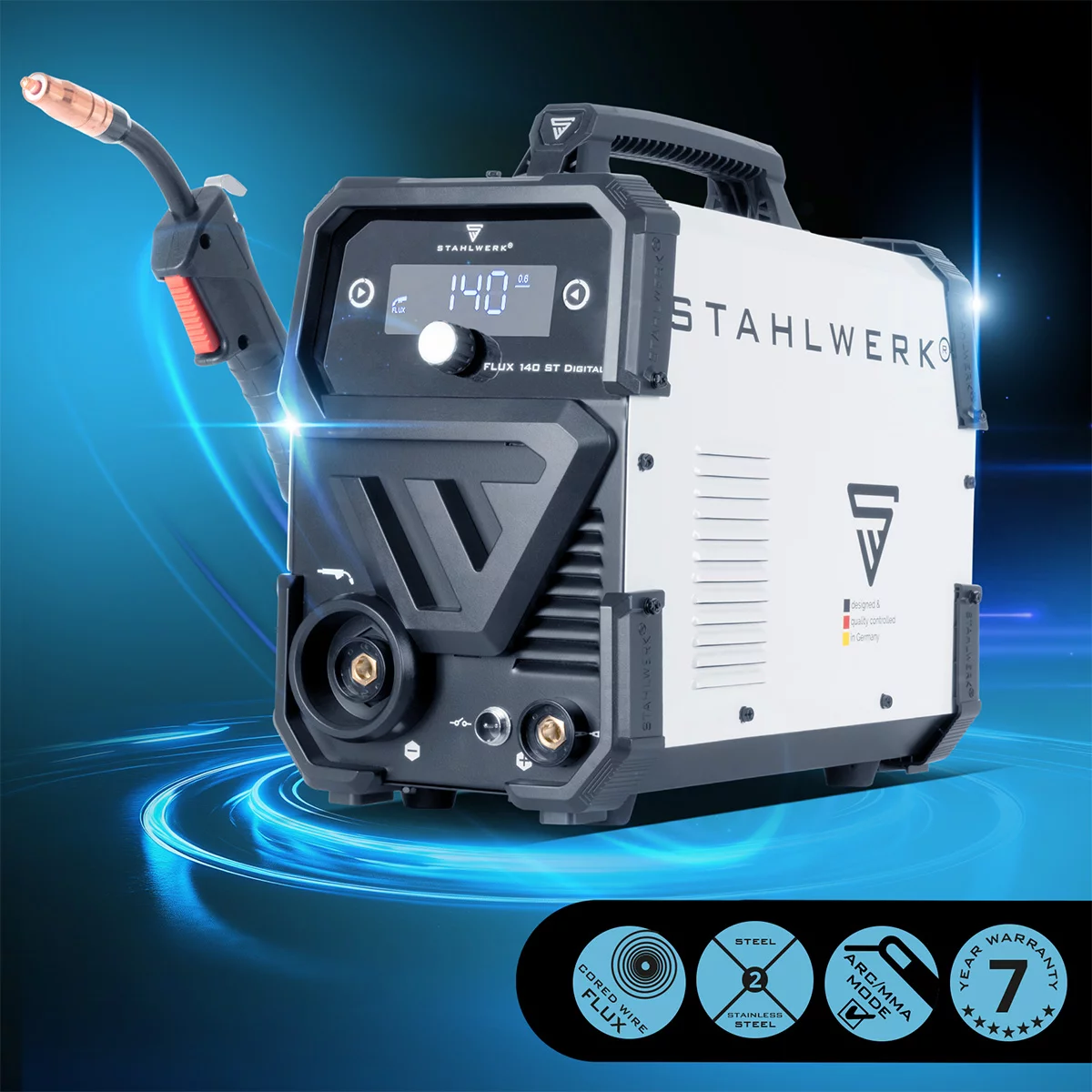 Aparat de sudura Digital Flux 140 Stahlwerk pachet [2]