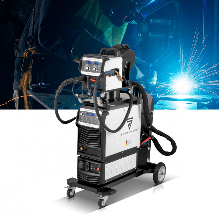 Aparat de sudura industrial STAHLWERK MIG MAG 500 DP Invertor IGBT complet sinergic, racit cu apa, cu 500 A si functie spot, sistem de sudura MIG MAG cu impuls | puls dublu | puls de mare viteză [12]