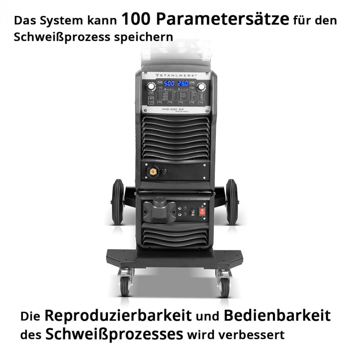 Aparat de sudura industrial STAHLWERK MIG MAG 500 DP Invertor IGBT complet sinergic, racit cu apa, cu 500 A si functie spot, sistem de sudura MIG MAG cu impuls | puls dublu | puls de mare viteză [5]