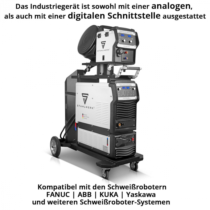 Aparat de sudura industrial STAHLWERK MIG MAG 500 DP Invertor IGBT complet sinergic, racit cu apa, cu 500 A si functie spot, sistem de sudura MIG MAG cu impuls | puls dublu | puls de mare viteză [4]