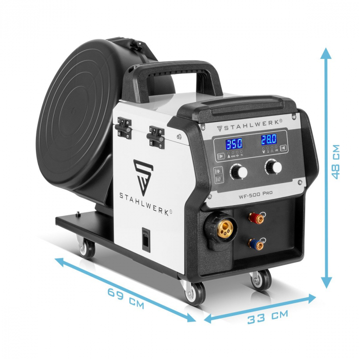 Aparat de sudura industrial MIG MAG 350 DP Invertor IGBT complet sinergic, racit cu apa, cu 350 A si functie spot, sistem de sudare MIG MAG cu impuls | puls dublu | puls de mare viteză [8]