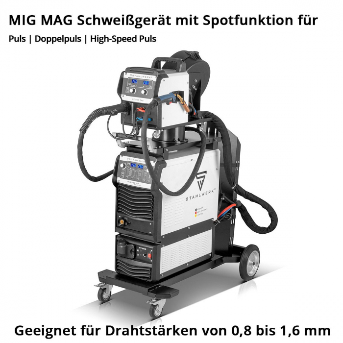 Aparat de sudura industrial MIG MAG 350 DP Invertor IGBT complet sinergic, racit cu apa, cu 350 A si functie spot, sistem de sudare MIG MAG cu impuls | puls dublu | puls de mare viteză [3]