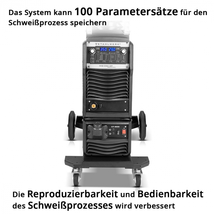 Aparat de sudura industrial MIG MAG 350 DP Invertor IGBT complet sinergic, racit cu apa, cu 350 A si functie spot, sistem de sudare MIG MAG cu impuls | puls dublu | puls de mare viteză [5]