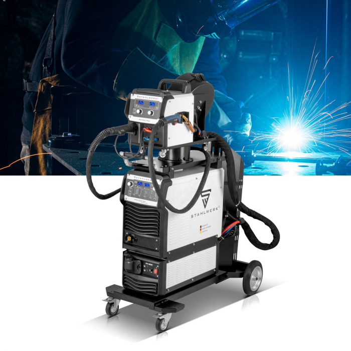 Aparat de sudura industrial MIG MAG 350 DP Invertor IGBT complet sinergic, racit cu apa, cu 350 A si functie spot, sistem de sudare MIG MAG cu impuls | puls dublu | puls de mare viteză [13]