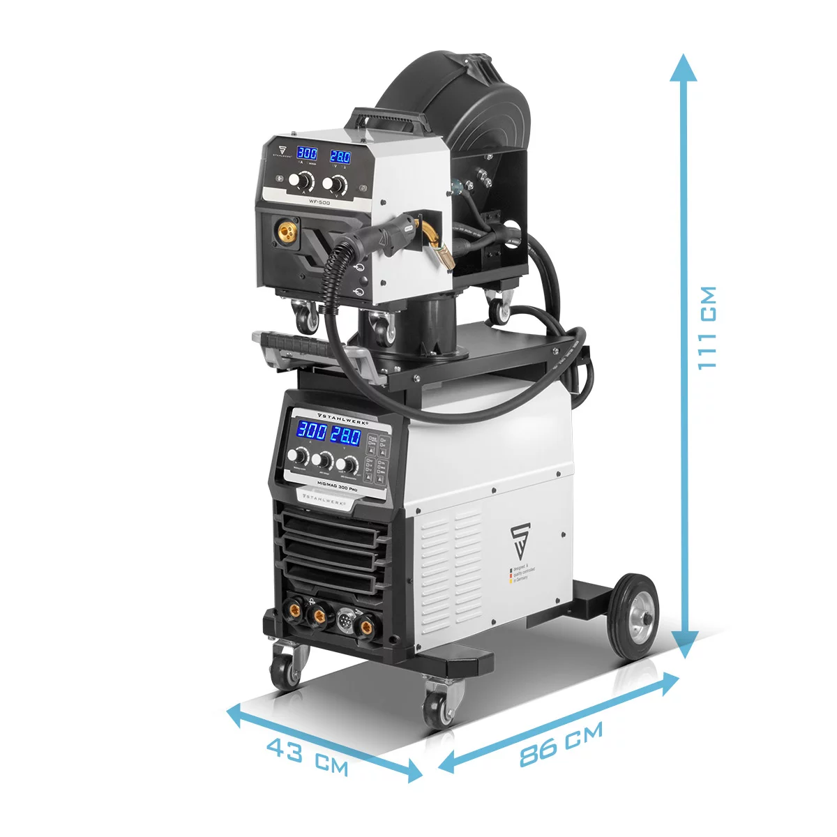 Aparat de sudura MIG MAG 300 Pro Invertor IGBT complet sinergic cu 300 A si functie de impuls Sistem de sudura combinat 3 in 1 MIG MAG | MMA | Lift-TIG [4]