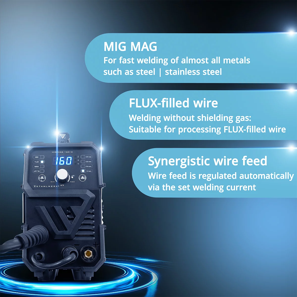 Aparat de sudura multiproces MIG/MAG/TIG/MMA Stahlwerk MIG 160 M [10]