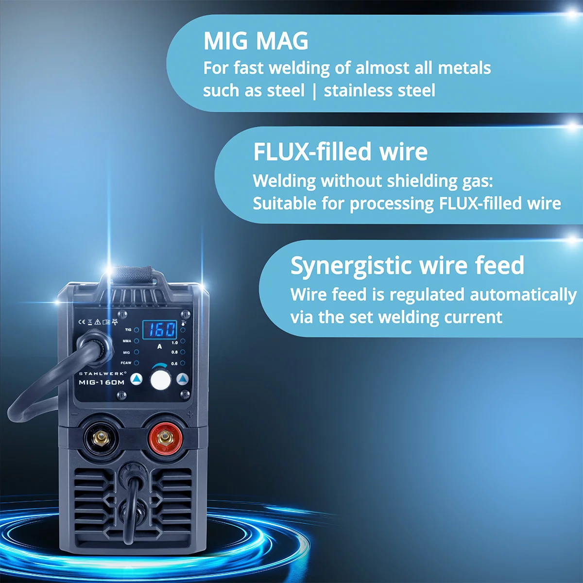 Aparat de sudura multiproces MIG/MAG/TIG/MMA Stahlwerk MIG 160 M [12]
