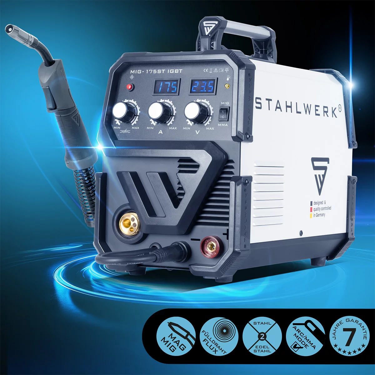 Aparat de sudura profesional MIG/MMA 175 ST Stahlwerk (Gaz-No Gaz) [2]