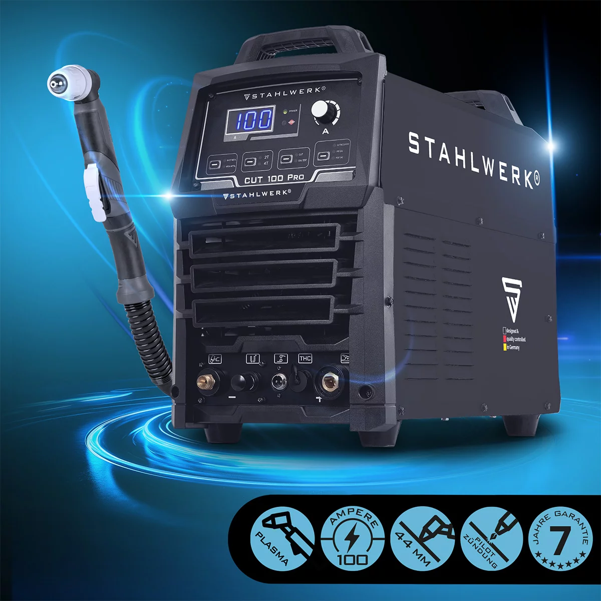 Aparat de taiere cu plasma profesional CUT 100 P Stahlwerk 44mm [2]