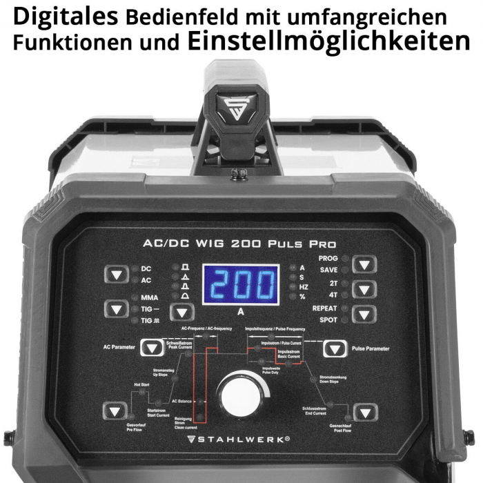 Aparat sudura aluminiu profesional AC/DC 200 Pulse D Stahlwerk [5]