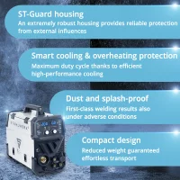 Aparat sudura multiproces Stahlwerk CTM-250 ST  200A TIG + MIG / MAG + MMA + 50A CUT / Plasma [9]