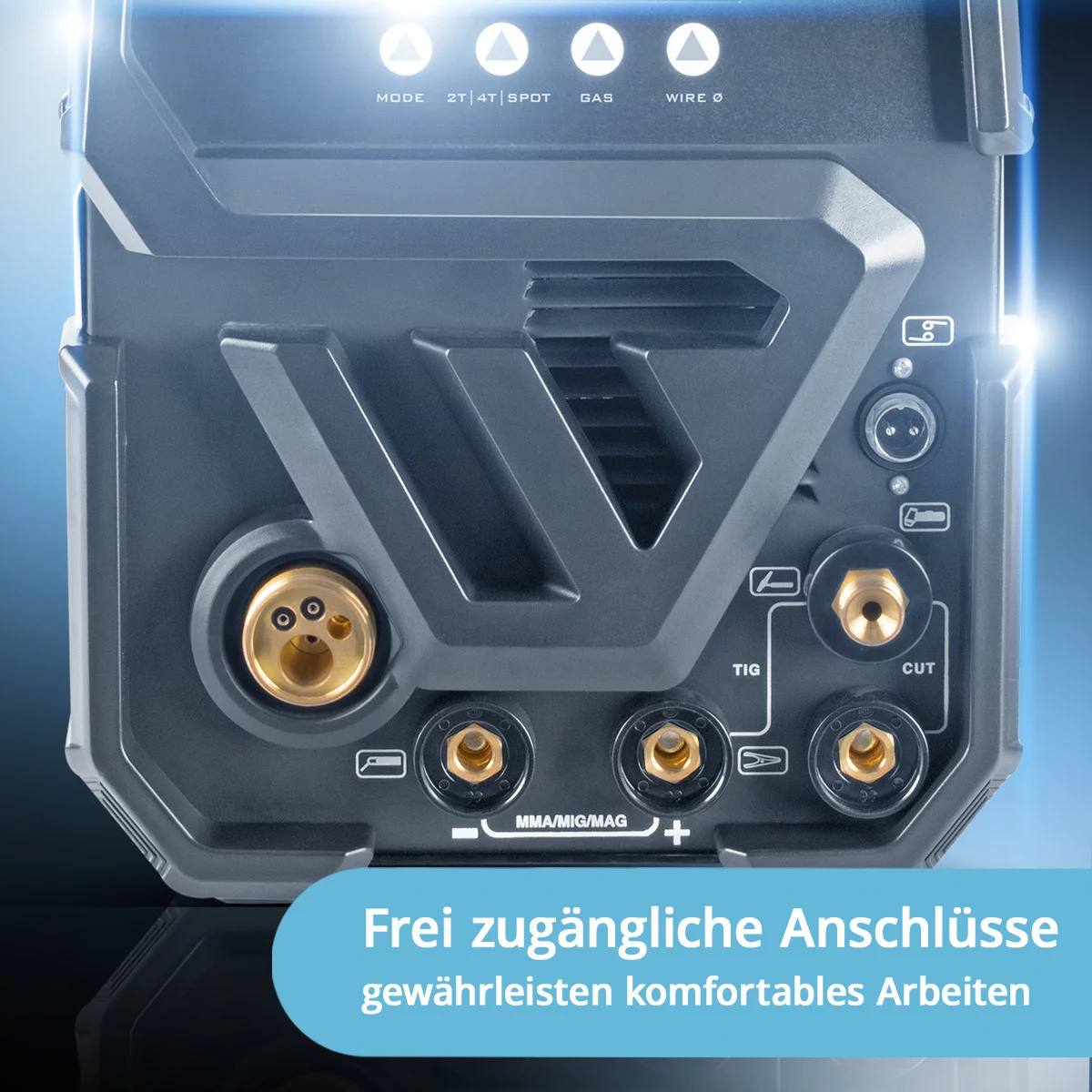 Aparat sudura multiproces Stahlwerk CTM 250 ST 200A TIG + MIG / MAG + MMA+PLASMA  Digital [7]