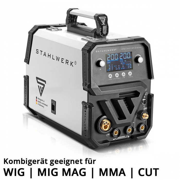 Aparat sudura multiproces Stahlwerk CTM 250 ST 200A TIG + MIG / MAG + MMA+PLASMA  Digital [13]