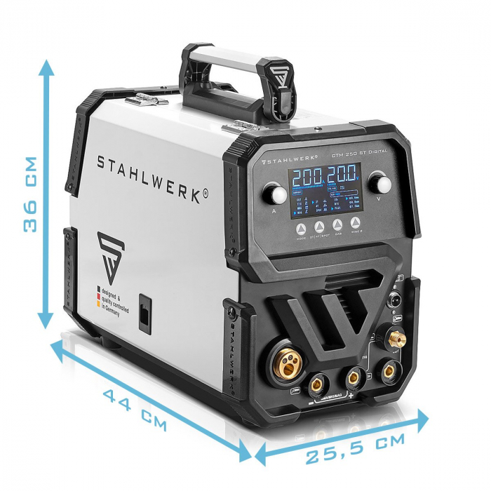 Aparat sudura multiproces Stahlwerk CTM 250 ST 200A TIG + MIG / MAG + MMA+PLASMA  Digital [10]