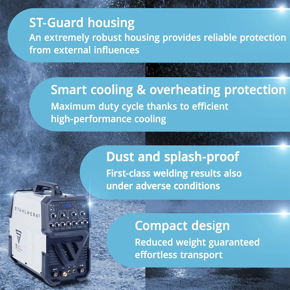 Aparat sudura profesional pentru aluminiu AC/DC 200 ST Pulse Stahlwerk [20]
