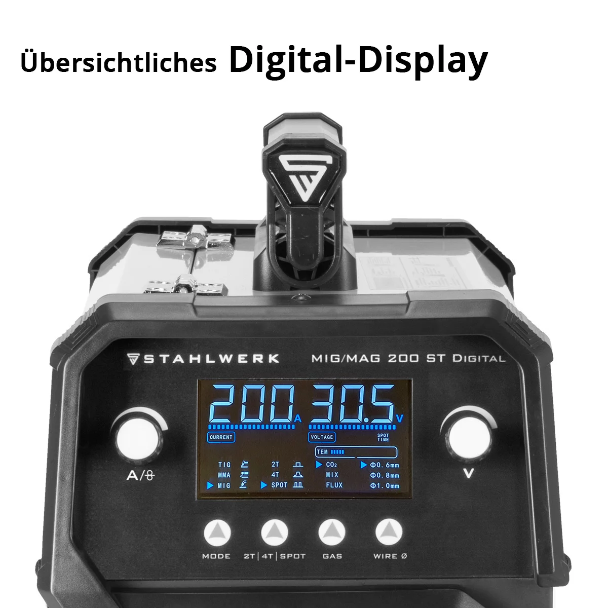 Aparat sudura profesional pentru sudura MIG 200 Digital Stahlwerk complet [11]