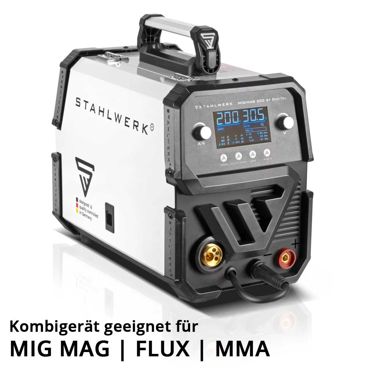 Aparat sudura profesional pentru sudura MIG 200 Digital Stahlwerk complet [13]