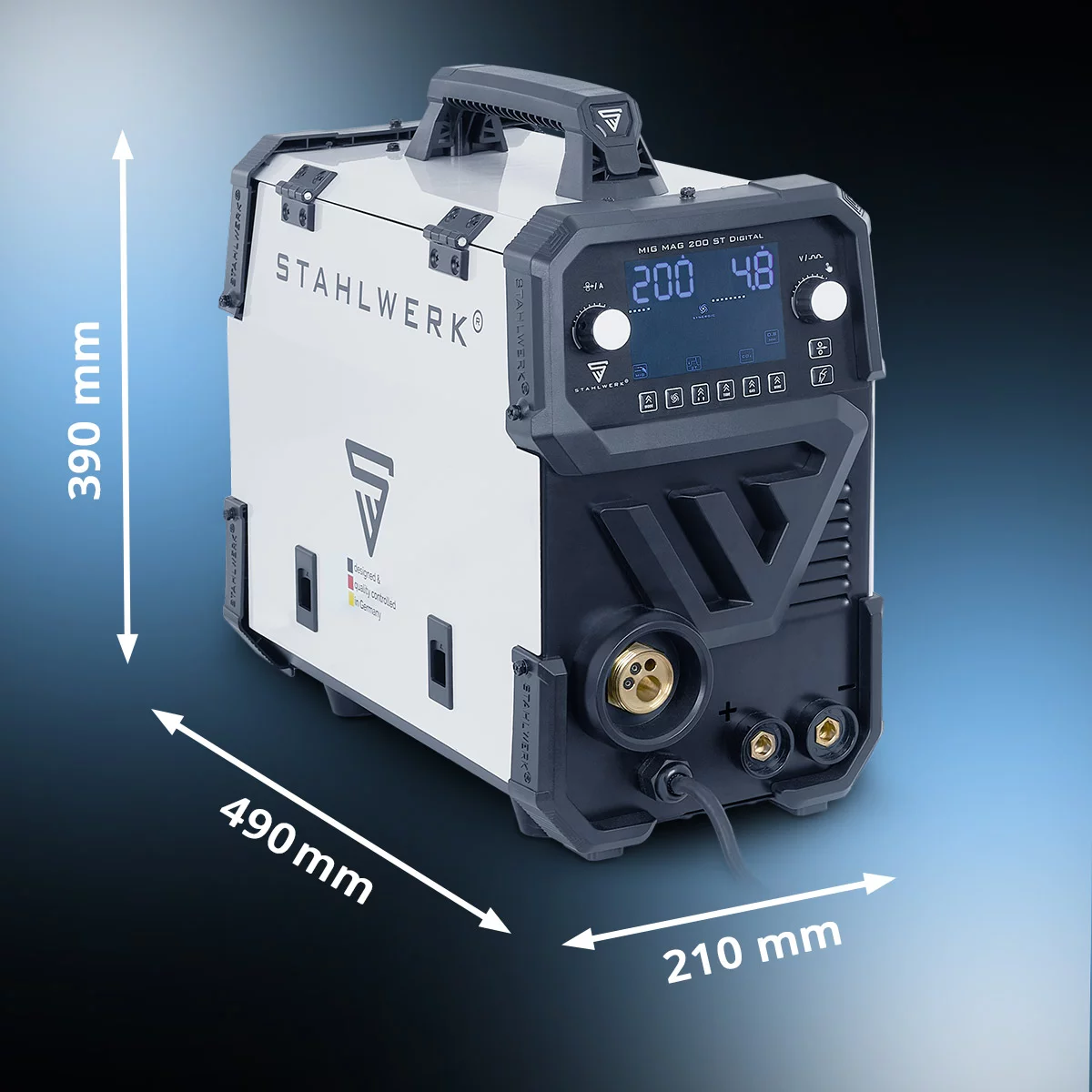 Aparat sudura profesional pentru sudura MIG 200 Digital Stahlwerk complet [5]