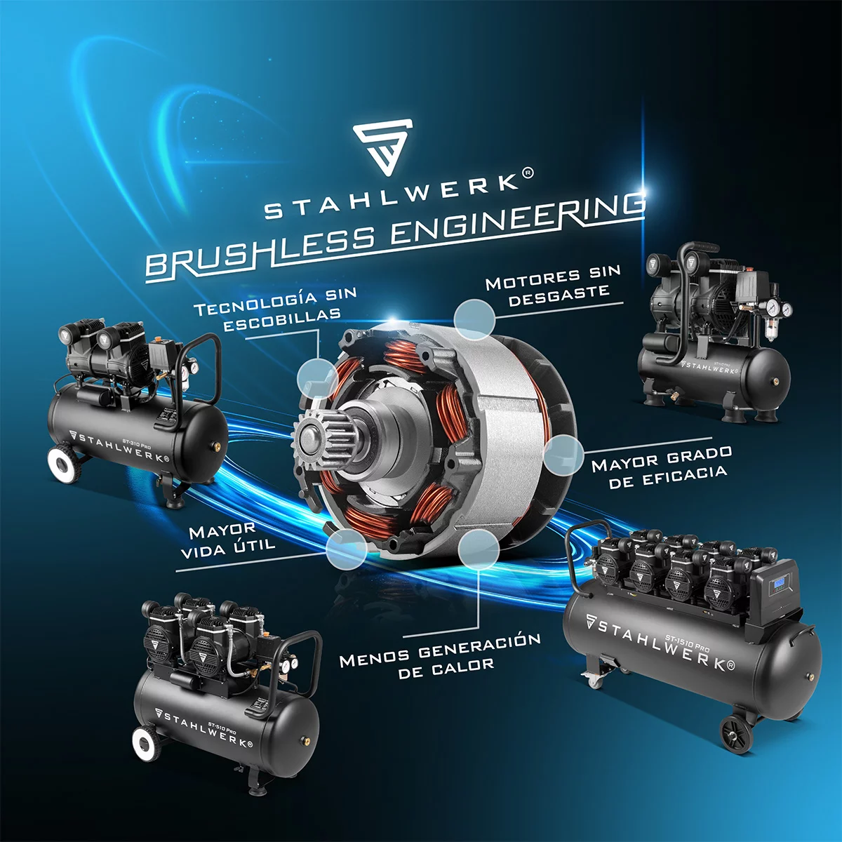 Compresor de aer comprimat STAHLWERK ST 1010 Pro - 10 bar [9]