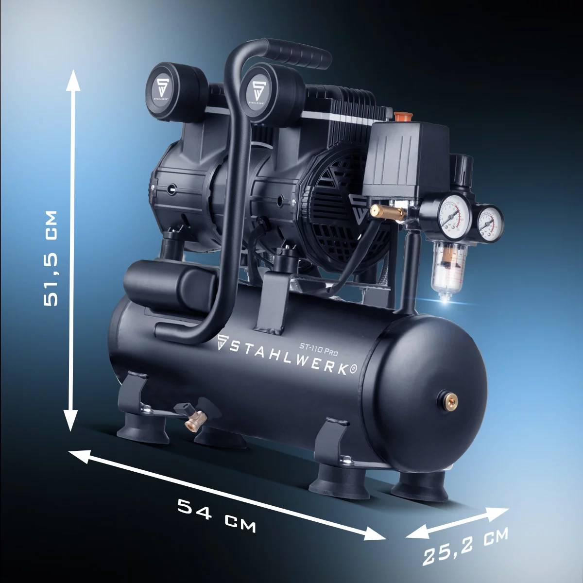 Compresor de aer comprimat STAHLWERK ST 110 Pro presiune ieșire 10 bar, 1,89 PS [3]