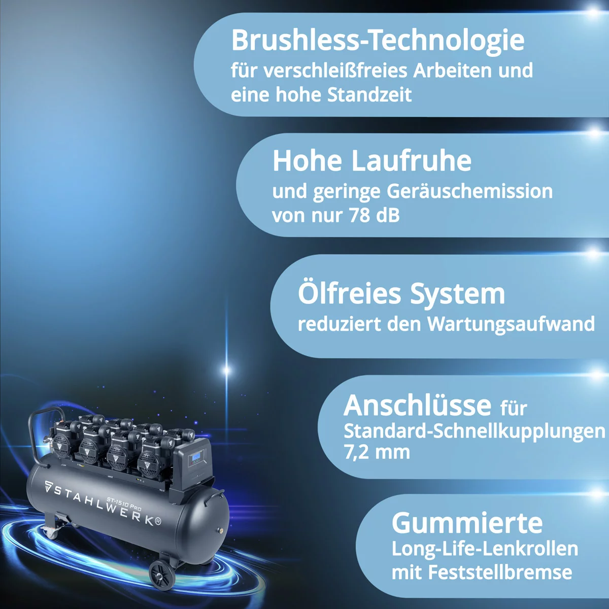 Compresor de aer comprimat STAHLWERK ST 1510 Pro - 10 bar [18]