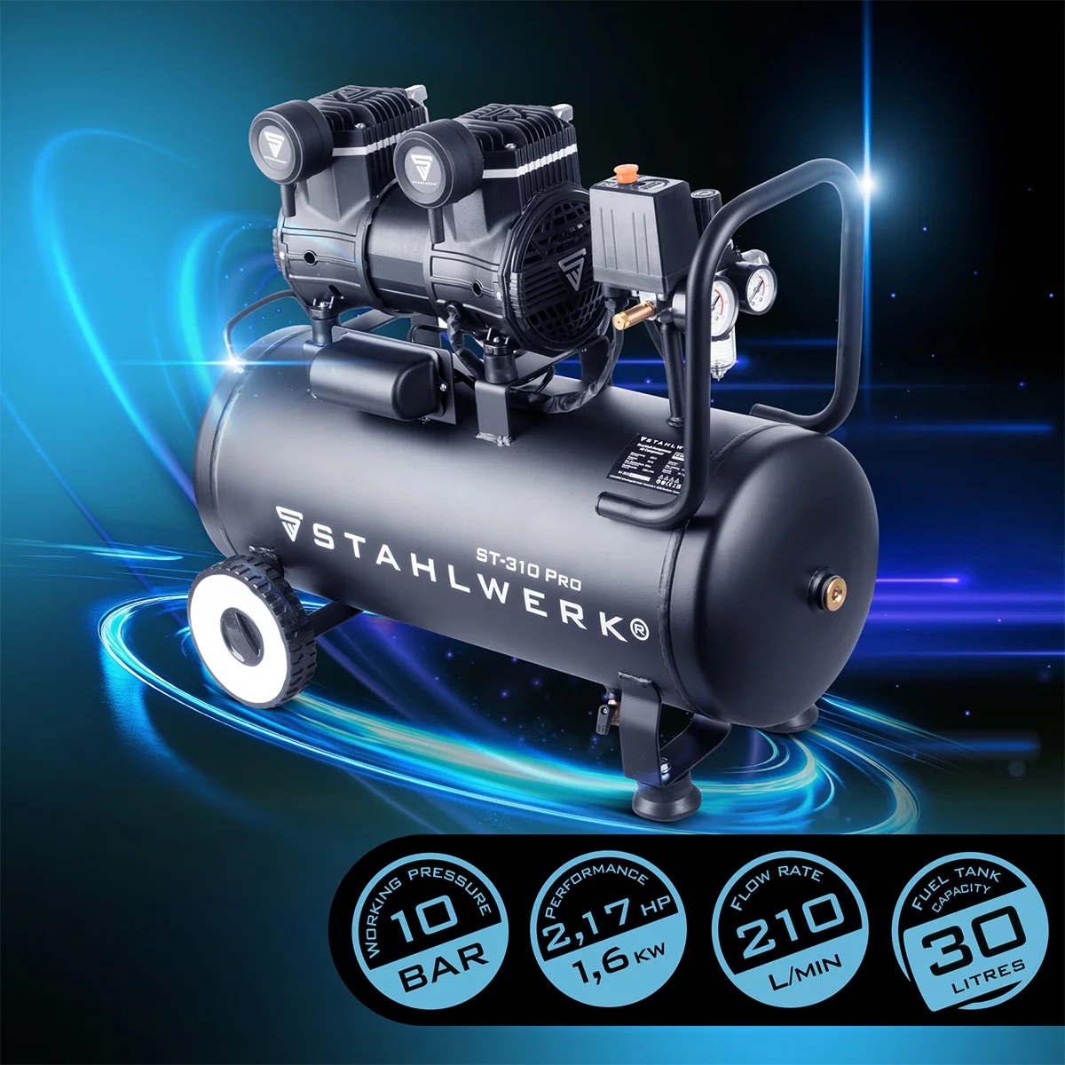 Compresor de aer comprimat STAHLWERK ST 310 Pro presiune ieșire 10 bar [2]