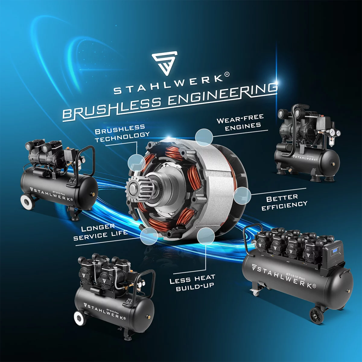 Compresor de aer comprimat STAHLWERK ST 310 Pro presiune ieșire 10 bar [6]