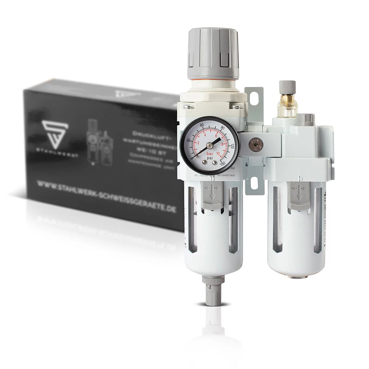 Filtru aer comprimat cu lubrifiant de până la 10,5 bar pentru compresoare de aer unelte de aer unitate de întreținere separator de apă filtru de lubrifiere Conexiune regulator de presiune aer comprima [5]