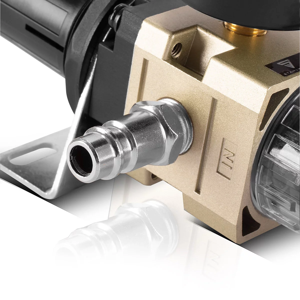 Filtru de aer WA-9 ST de până la 9 bar Unitate de întreținere a aerului comprimat cu cuplare cu eliberare rapidă de 1/4" și funcție de reducere a presiunii pentru compresoare de aer [4]