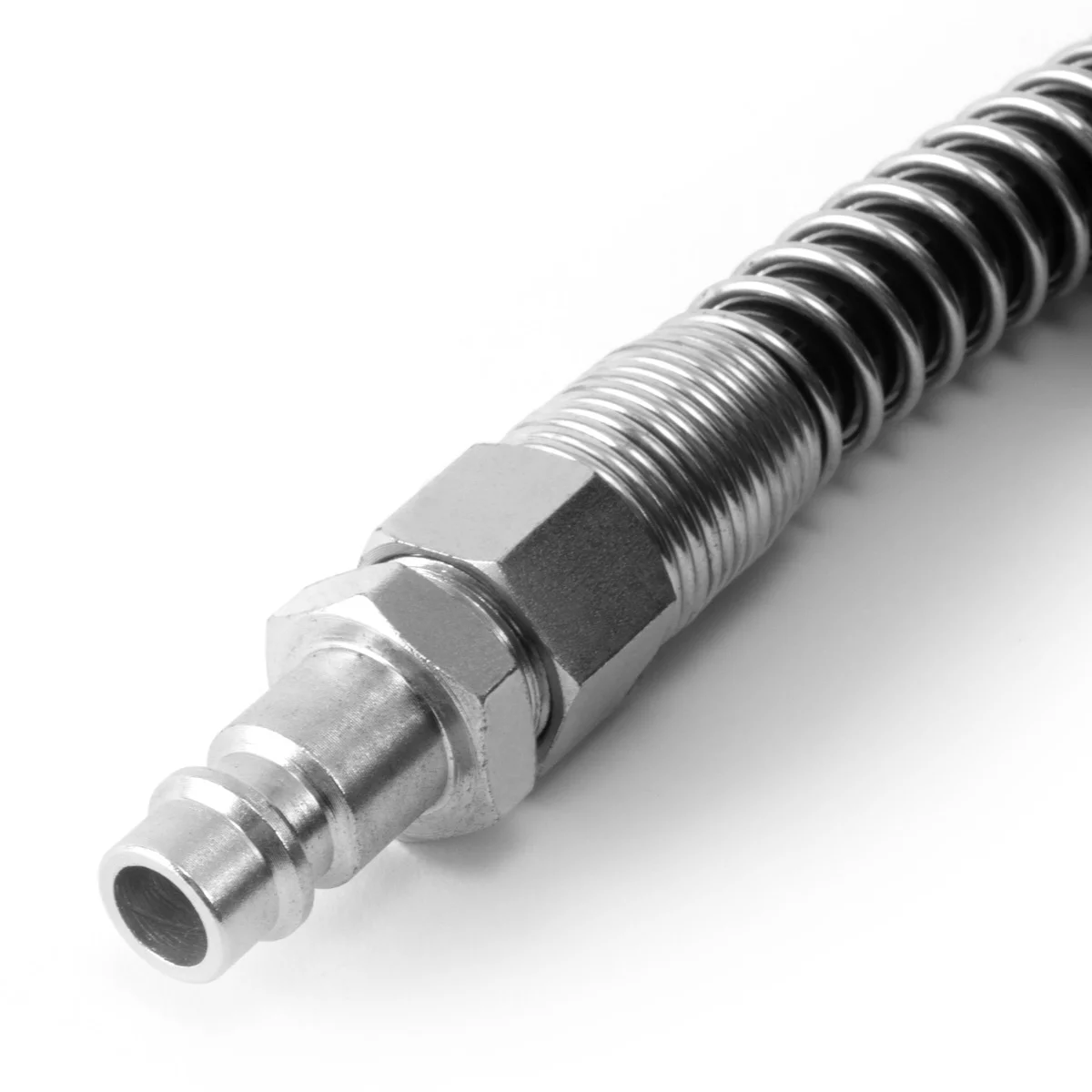 Furtun de aer comprimat profesional din PU STAHLWERK DS 05 ST, 5 metri, cu cuplaj rapid și racord cu țeavă pentru scule pneumatice și compresoare [4]