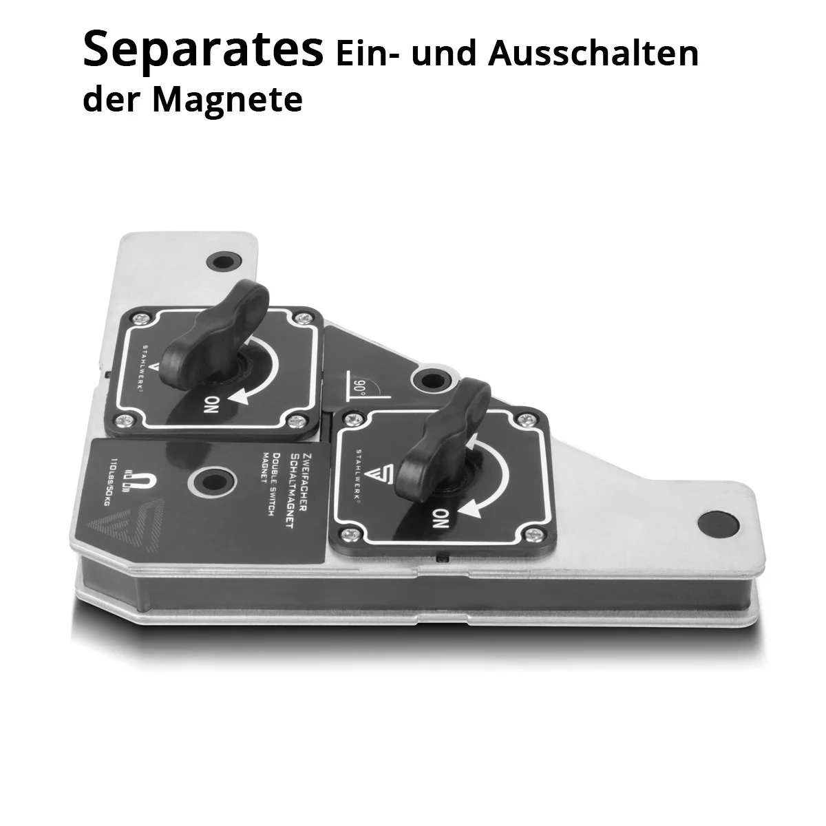 Magnet de comutare dual cu o forță de reținere de 50 kg | Magnet de sudare flexibil la 90 de grade cu forță magnetică controlabilă individual | Adaptabil la toate piesele de prelucrat pentru lucru pre [7]