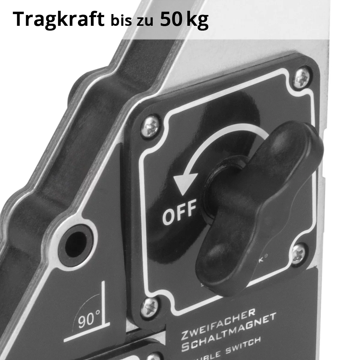 Magnet de comutare dual cu o forță de reținere de 50 kg | Magnet de sudare flexibil la 90 de grade cu forță magnetică controlabilă individual | Adaptabil la toate piesele de prelucrat pentru lucru pre [8]