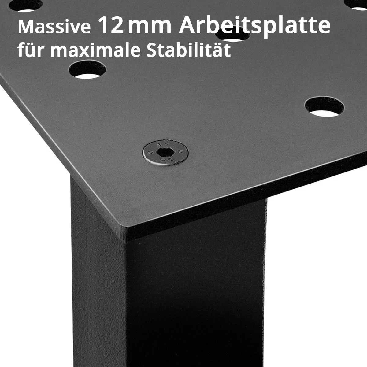 Masa de sudura cu blat de lucru solid de 12 mm, capacitate de încărcare până la 1,5 t, Stahlwerk [4]